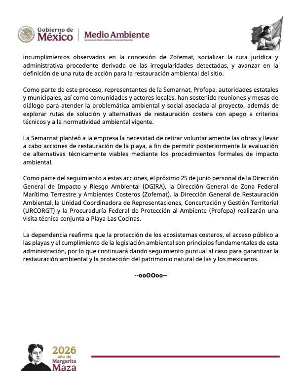 Nayarit | Semarnat confirma irregularidades en Playa Las Cocinas y ...