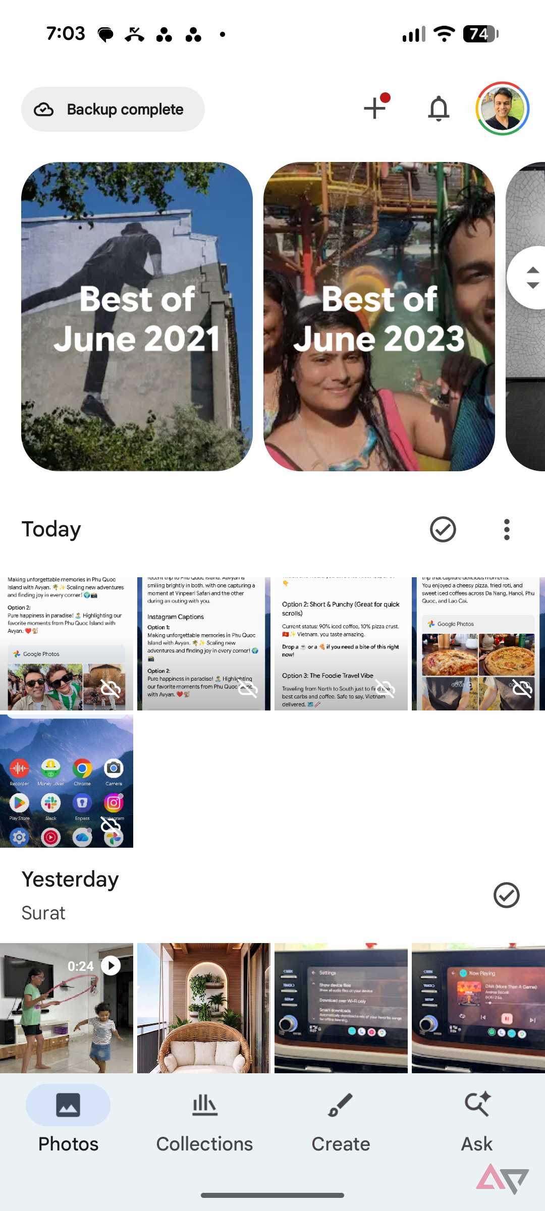 I started using Gemini with Google Photos and Instagram, and found the ...