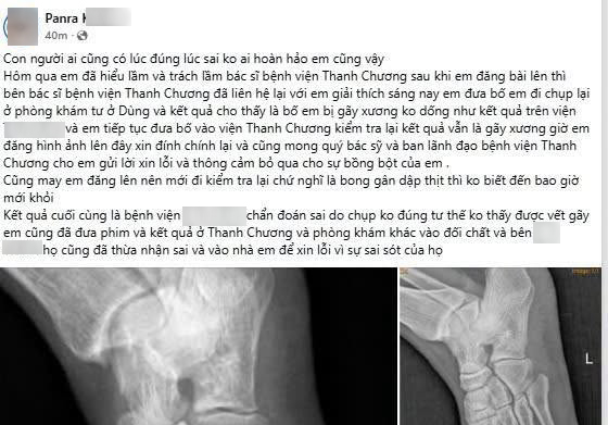 Đăng thông tin không chính xác về bệnh viện, người nhà bệnh nhân ở Nghệ An xin lỗi