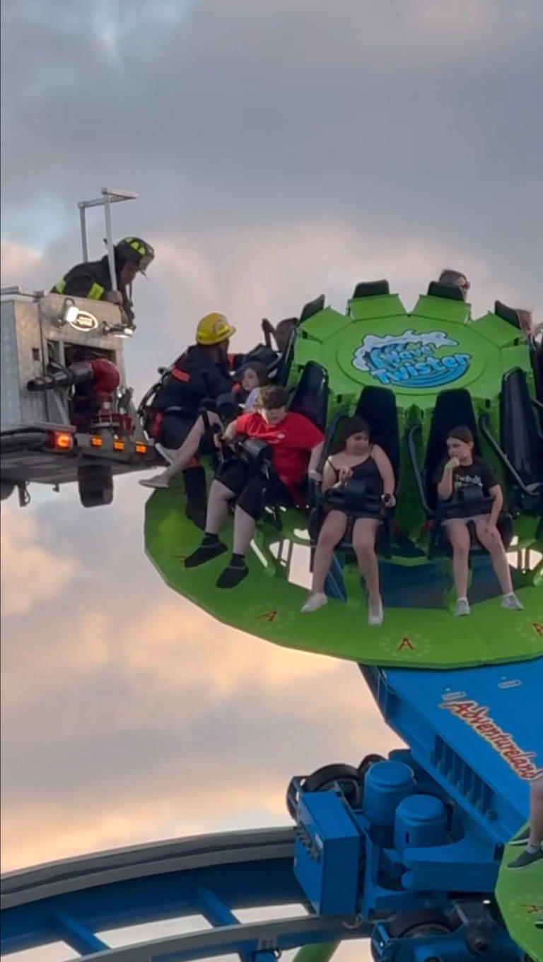 Over a dozen stranded after popular 'Wave Twister' ride gets stuck at ...