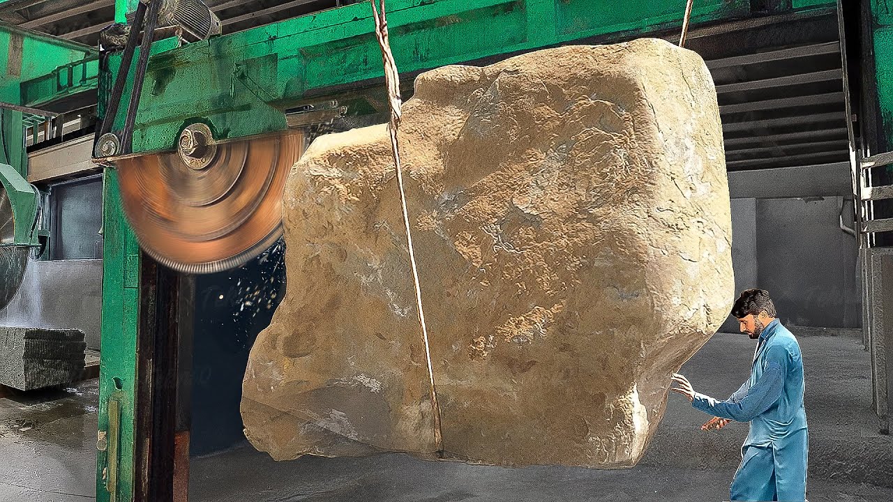 Amazing way they cut gigantic marble with primitive tools