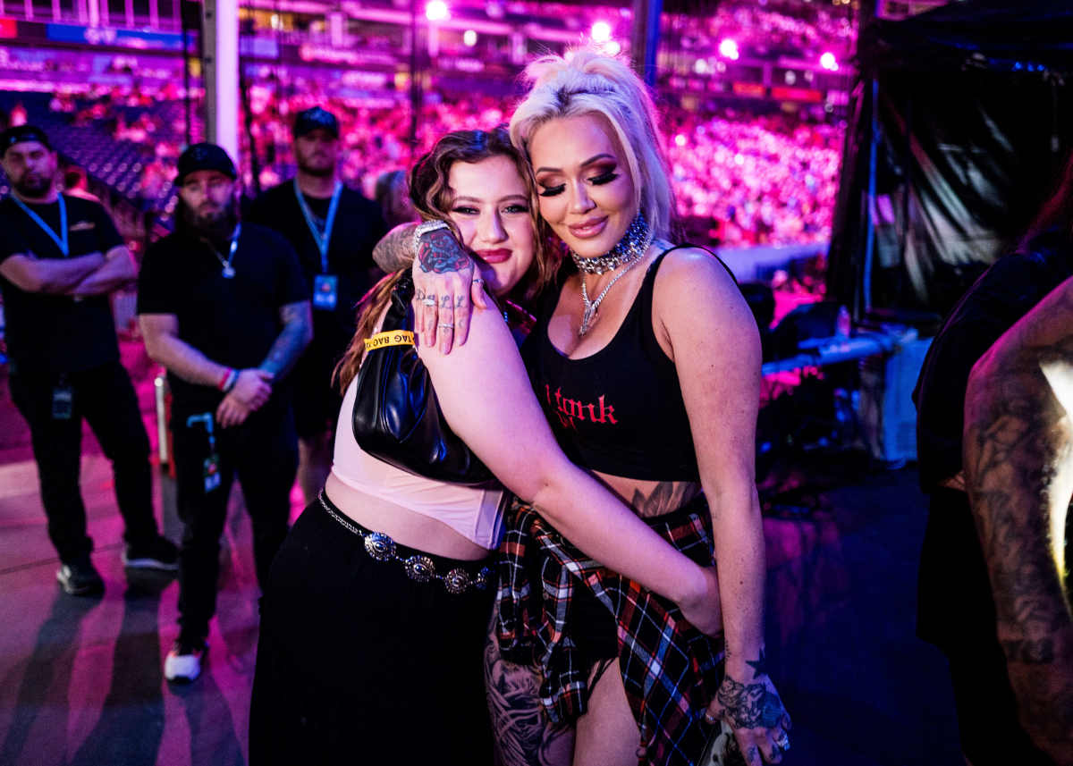 Bailee Ann and Bunnie Xo attend night three of The 51st CMA Fest at Nissan Stadium on June 8, 2024, in Nashville, Tennessee (John Shearer/Getty Images for CMA)