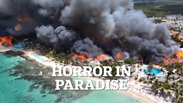 Horror as fatal fire destroys island resort with 1,700 evacuated