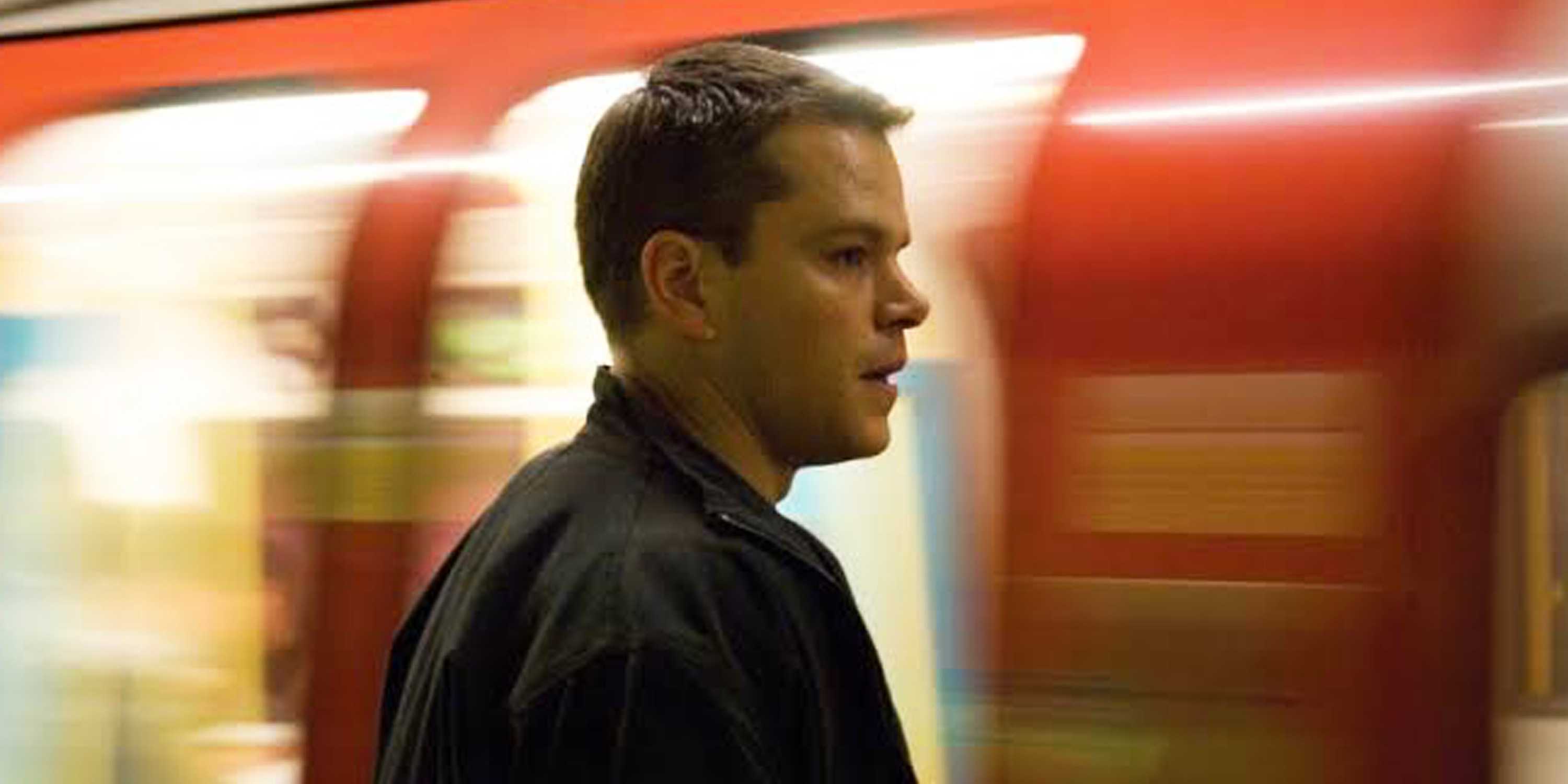 Jason Bourne in the London Underground in The Bourne Ultimatum