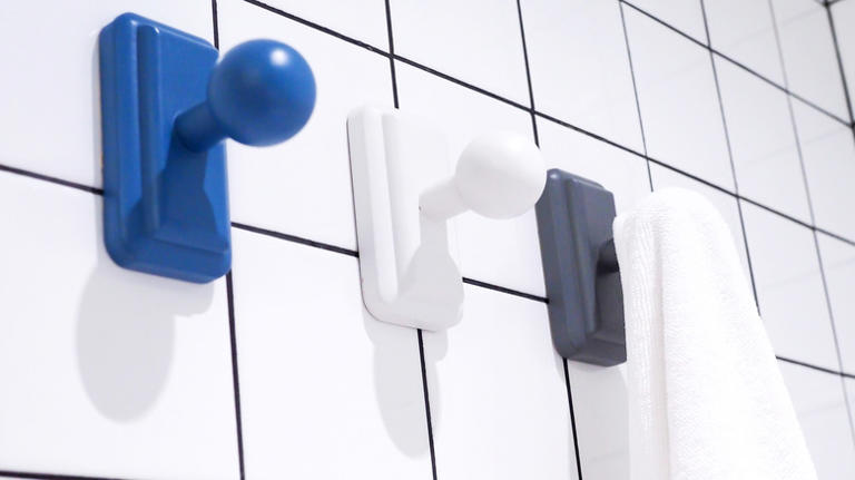 Ditch traditional racks and holders: There's a cuter way to hang towels