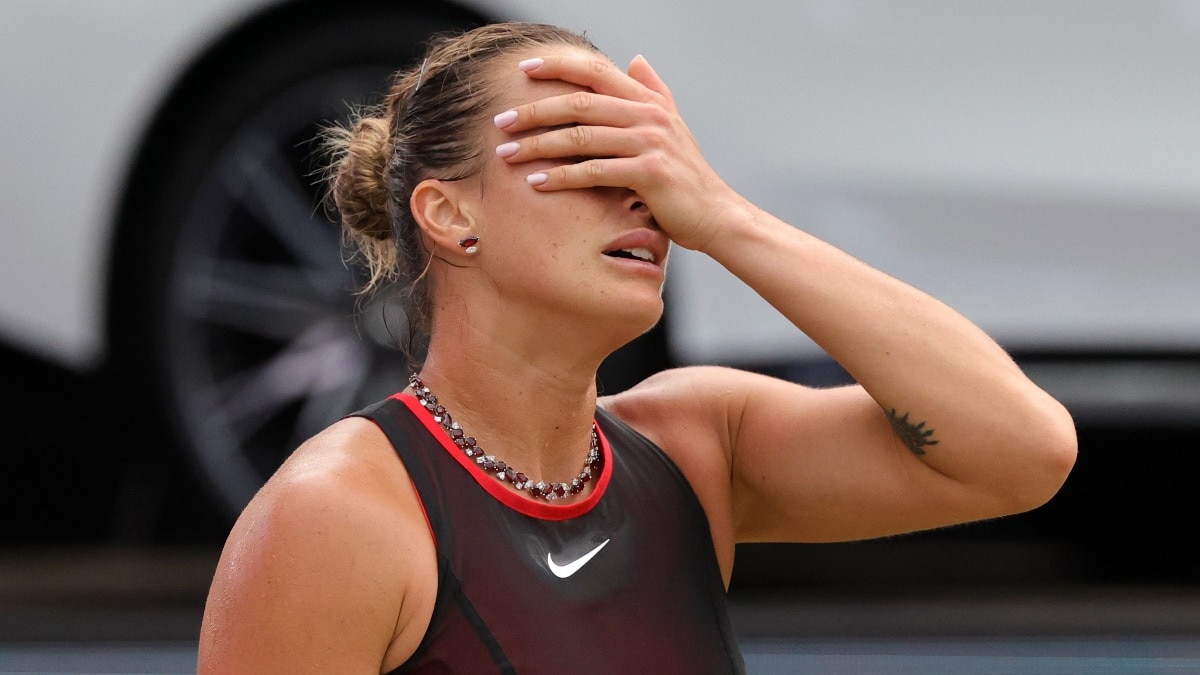 Image for Aryna Sabalenka rocked with bagel, slumps to nightmare defeat before Wimbledon