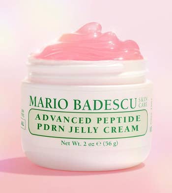 Jar of Mario Badescu Advanced Peptide PDRN Jelly Cream with product name visible