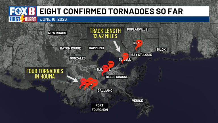 Nine tornadoes confirmed in Louisiana and Mississippi from post ...