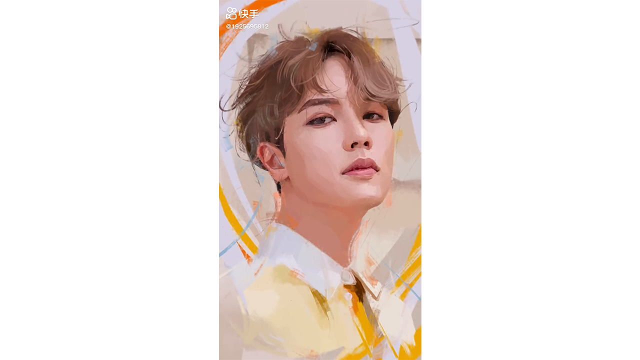 Elegant digital portrait painting of a young man with soft pastel ...