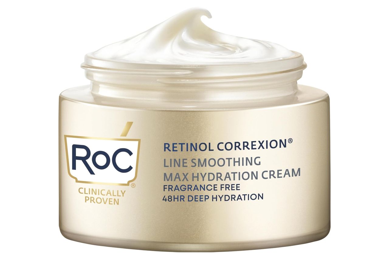 RoC Retinol Correxion Max Hydration Anti-Aging Daily Face Moisturizer with Hyaluronic Acid, Fragrance-Free, Oil Free Skin Care, 1.7 Ounces (Packaging May Vary)