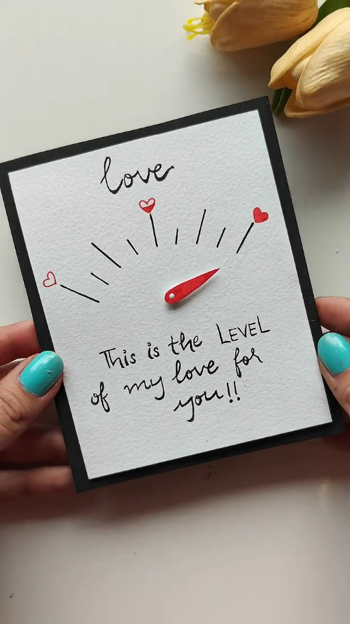 Make a unique love card with a playful twist