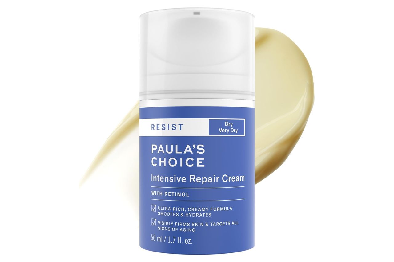Paula's Choice RESIST Intensive Repair Face Moisturizer with Retinol, Hyaluronic Acid & Jojoba, Anti-Aging Face Cream for Dry, Chapped Skin, Fragrance-Free, 1.7 Fl Oz.