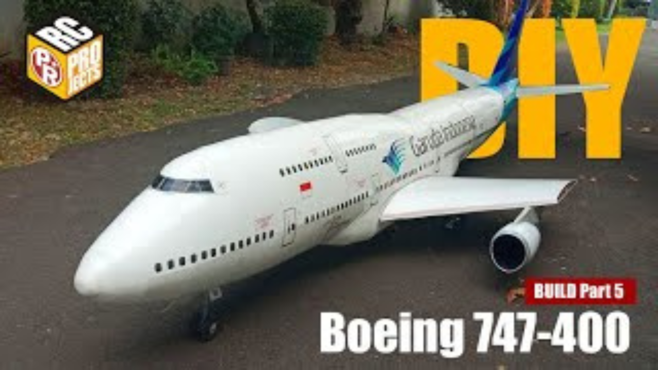 How to make giant Boeing 747 400 RC plane part 5 build