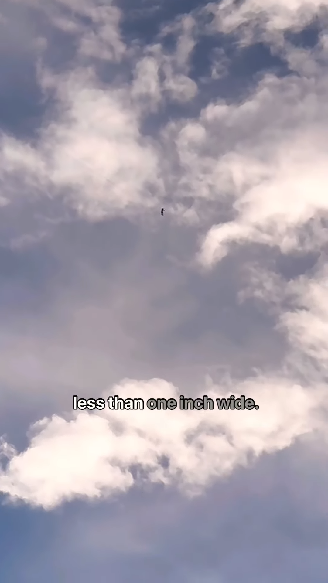 He’s walking on a rope thinner than an inch