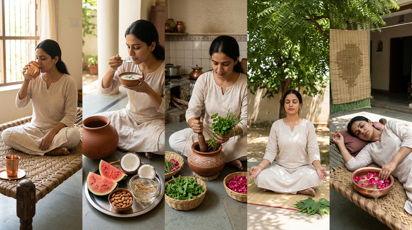 Ayurvedic lifestyle tips to manage heat and balance Pitta energy