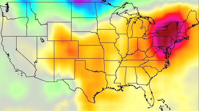 A heat dome is building over the eastern US while the Atlantic stays ...