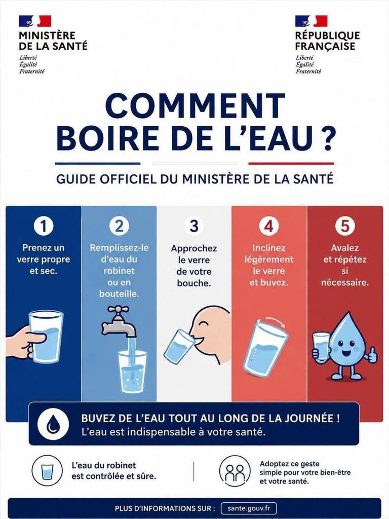 Exclusif - "Comment boire de l'eau" : le ministère de la Santé dénonce ...