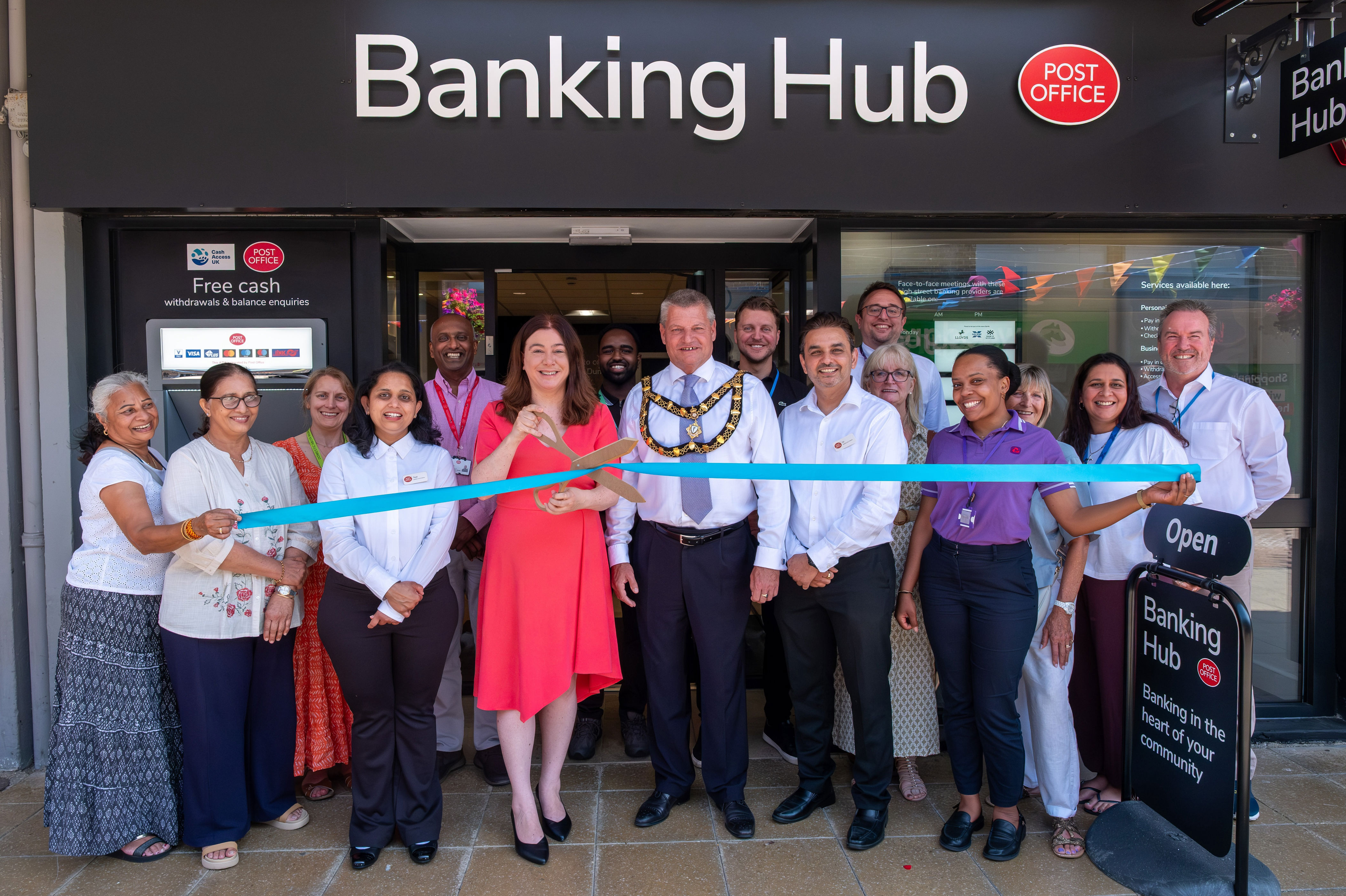 Ribbon cutting marks official opening of Dunstable's new banking hub