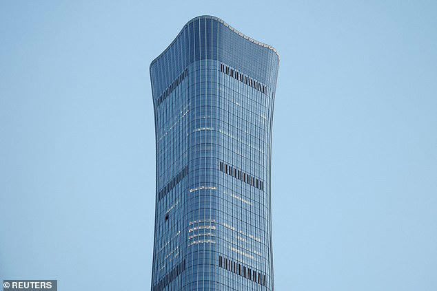 An aircraft crashed into Beijing's tallest skyscraper on Friday afternoon, triggering emergency evacuations