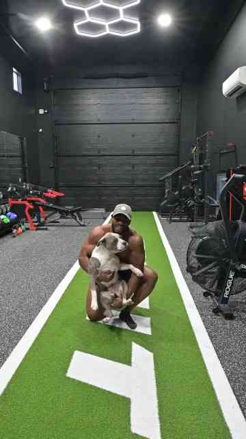 Workout struggles with an unhelpful dog
