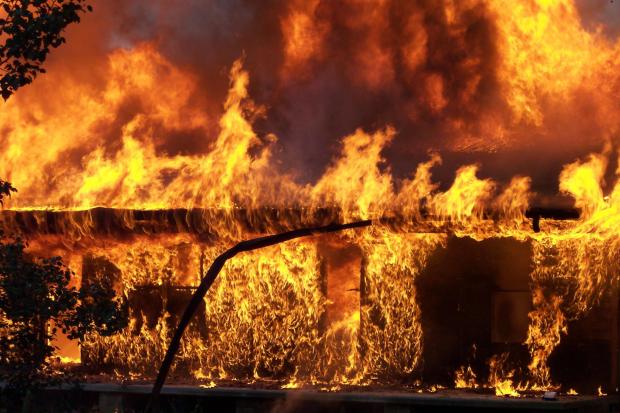 Huge emergency response called to scene of fire in derelict Bradford ...
