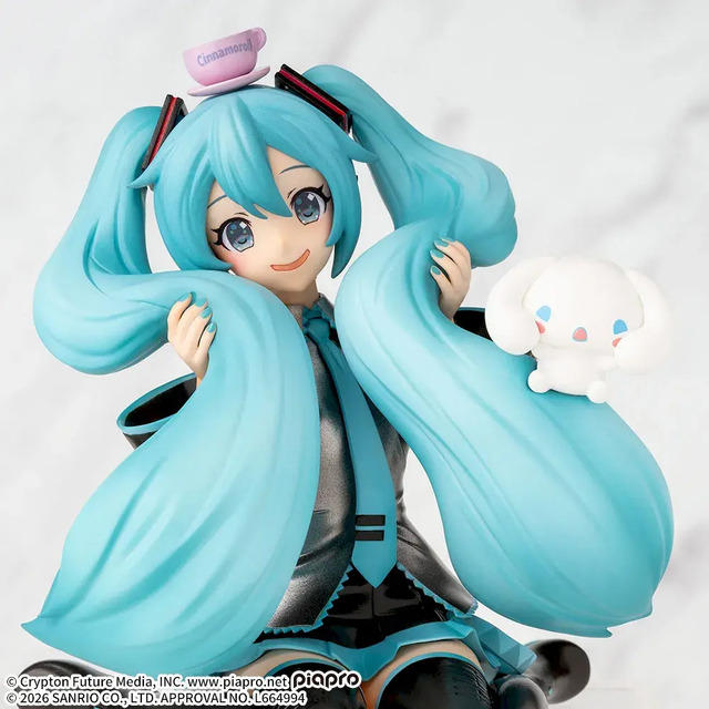 初音ミク シナモロール もふっとVer. フィギュア 8体セット 髪を持ち上げて…モフッ! 可愛い「初音ミク×シナモロール‐もふっとVer