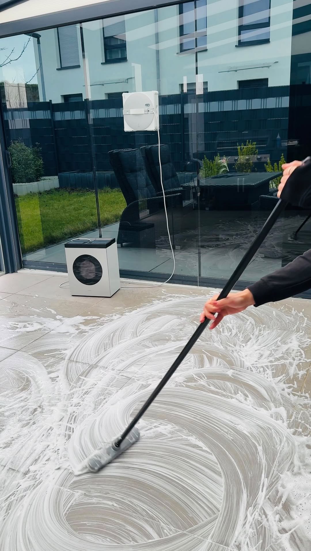ASMR window cleaning robot satisfying glass shine