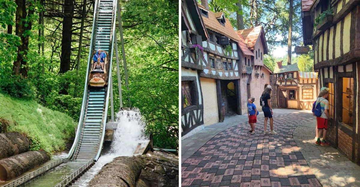 This Oregon log ride sends you splashing through a logging adventure