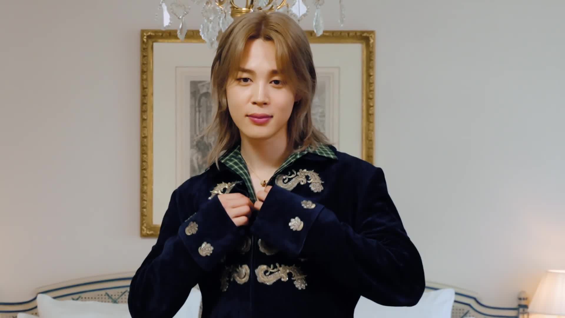 Jimin shares his pre-show superstitions, favorite room service meal, and more before the Dior show