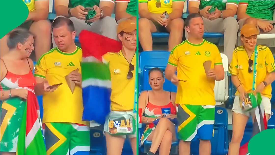 A tense stadium interaction between a man and a woman became a major talking point online. Image: @leratomo Source: Instagram