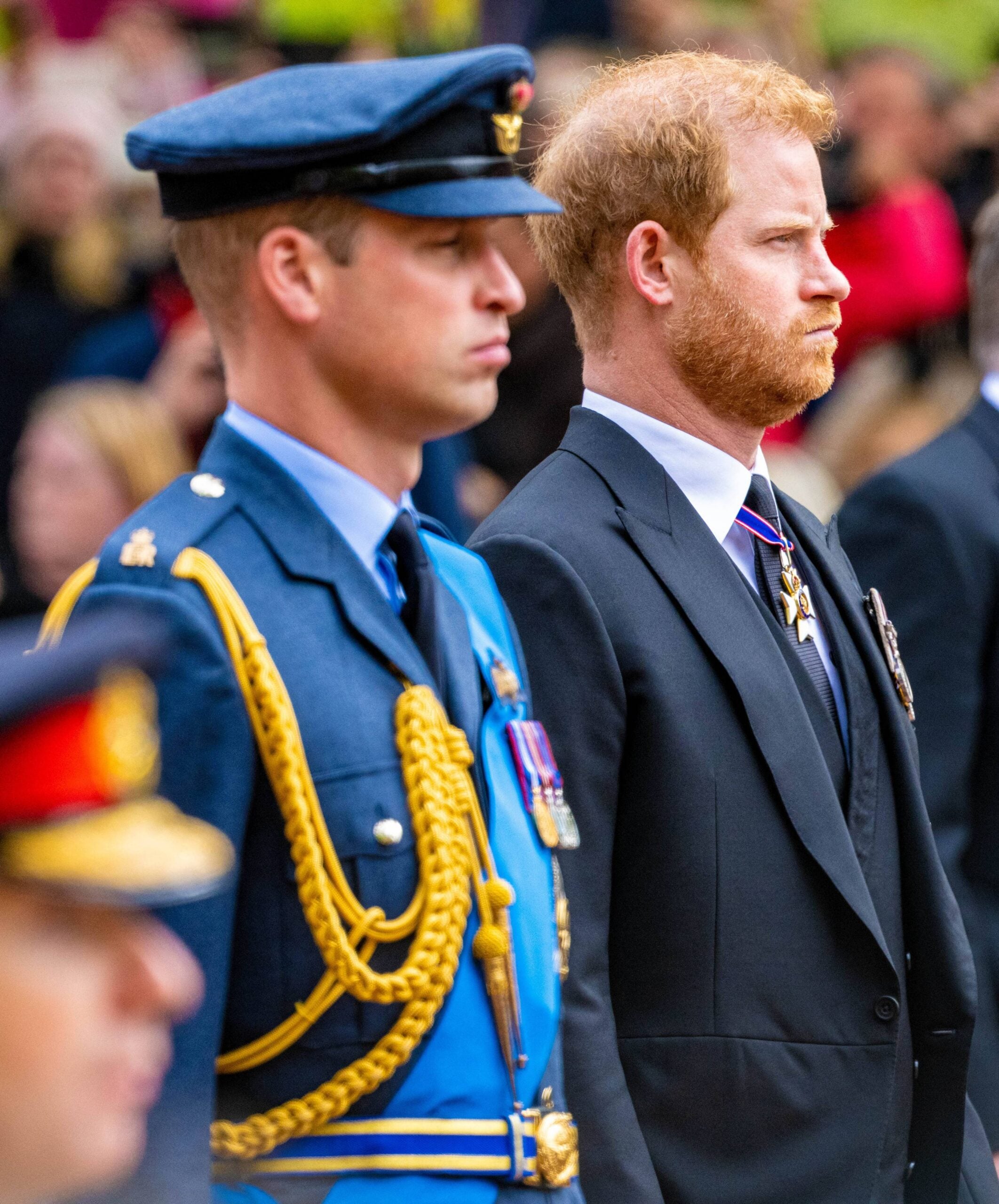 Prince William and Prince Harry at Queen Elizabeth II state funeral, London, UK - 19 Sept 2022