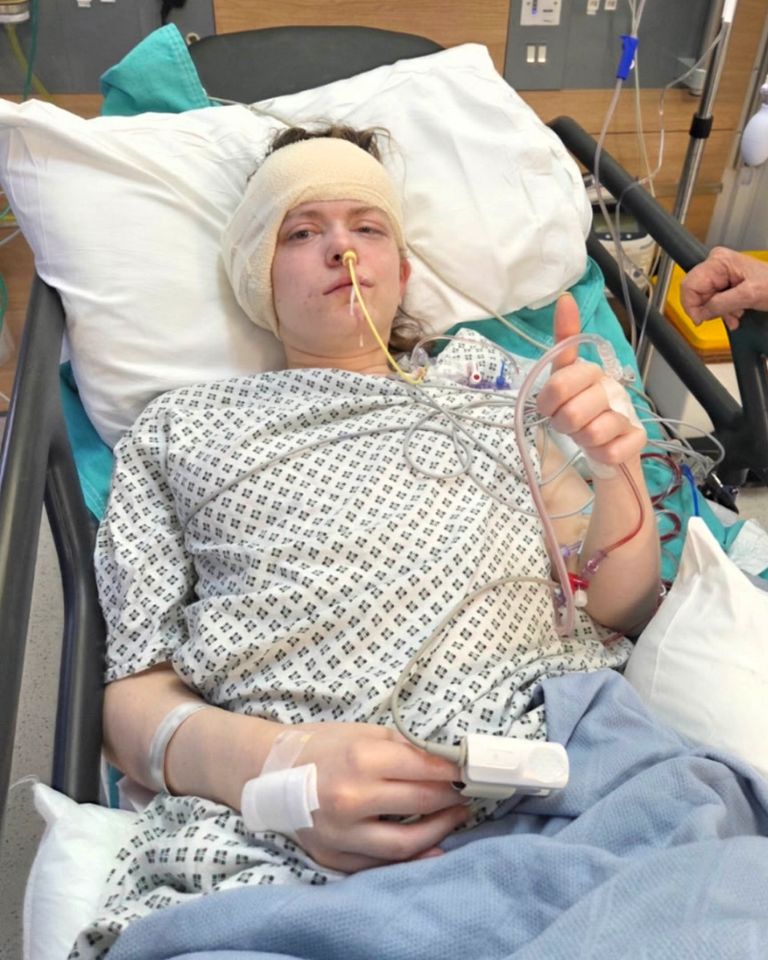 Sophie Martin, in hospital. A woman who thought her loss of hearing was due to playing loud music was shocked to find out it was a symptom of a rare genetic brain tumour. Sophie Martin, 29, noticed her earphones getting quieter but didn’t think much of it until she started to develop tinnitus. In June 2025, five months after her symptoms started, Sophie, from the Lake District, Cumbria, went to see her GP who referred her for a CT scan, which showed a mass on her brain. To her horror, Sophie was diagnosed with neurofibromatosis type 2 (NF2)