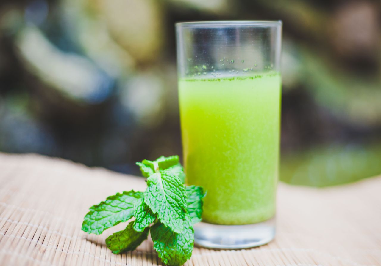 An image of green juice