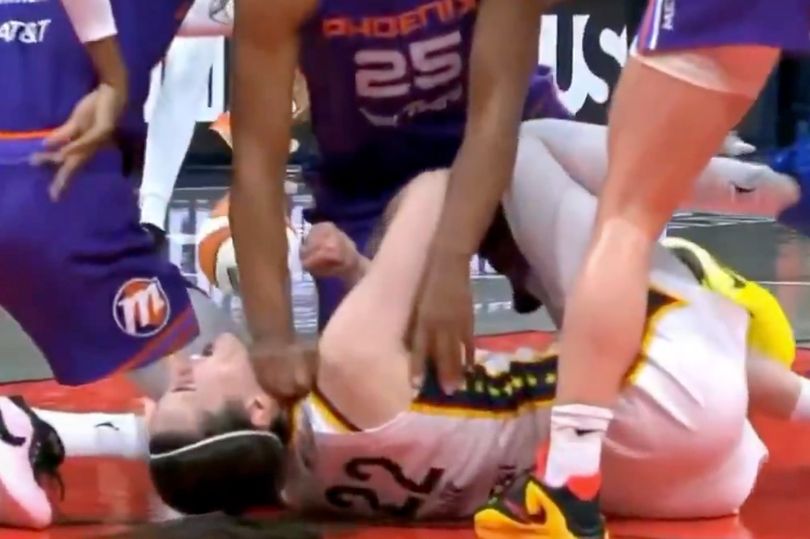 Caitlin Clark took a fist to the throat in the Fever's defeat to the Mercury