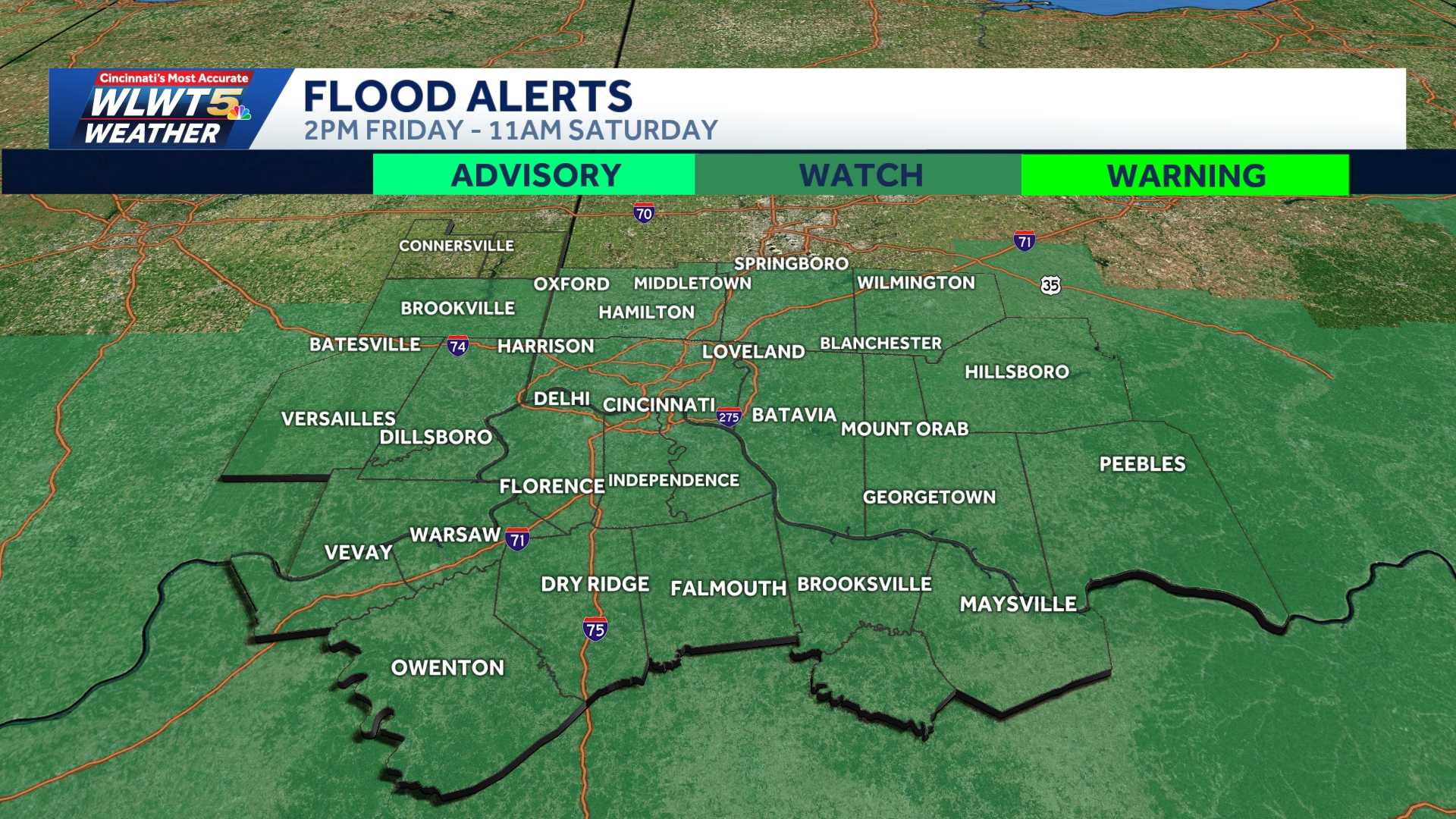 Heavy rain into the weekend brings threat for flooding in Greater ...