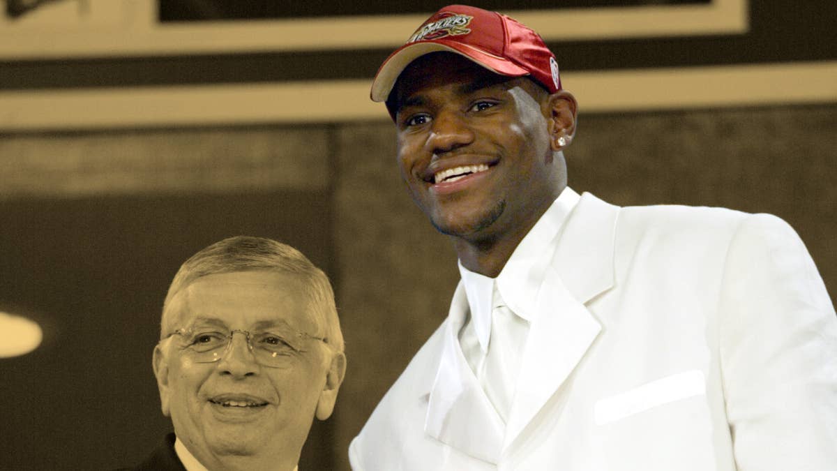 LeBron James admits he's embarrassed by his iconic NBA draft night suit ...