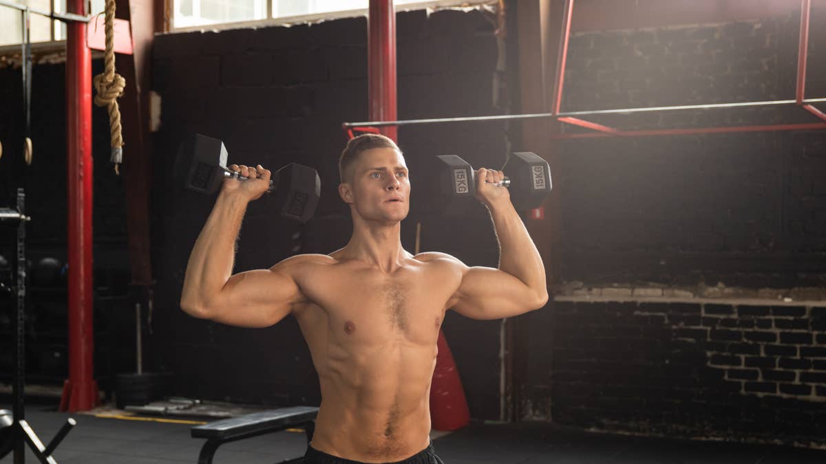 How to do the dumbbell clean and press for athletic power