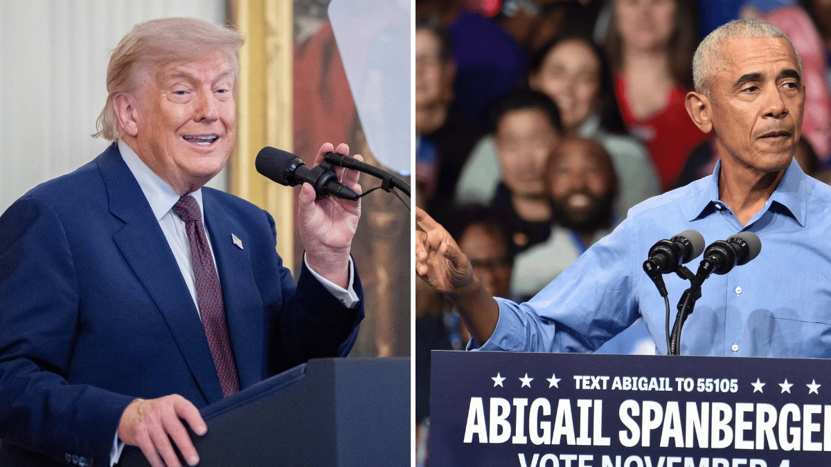 Barack Obama accuses Donald Trump of being two-faced and hiding behind ...
