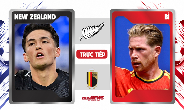 Trực tiếp bóng đá New Zealand vs Bỉ 10h ngày 27/6, bảng G World Cup 2026