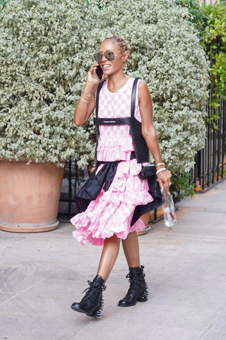 jada pinkett smith pink dress Jada Pinkett Smith