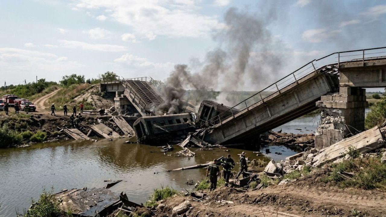 Ukraine destroys Crimea railway bridge — cuts Russia's last supply route