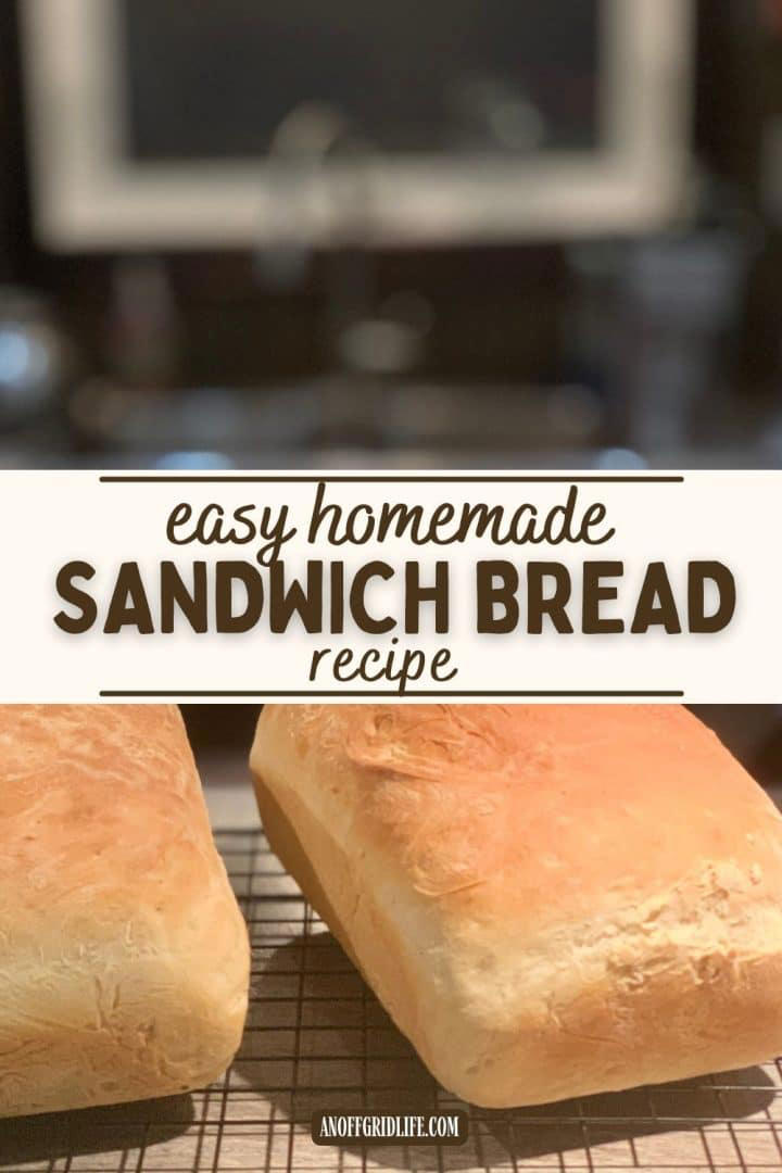 Frugal homemade sandwich bread recipe for two loaves