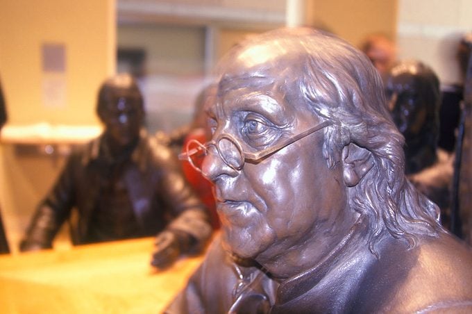 Close Up Of Ben Franklin In National Constitution Center Philadelphia Pennsylvania