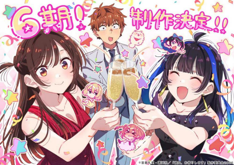 アニメ「彼女、お借りします」の描き下ろしイラスト（C）宮島礼吏・講談社／「彼女、お借りします」製作委員会2026