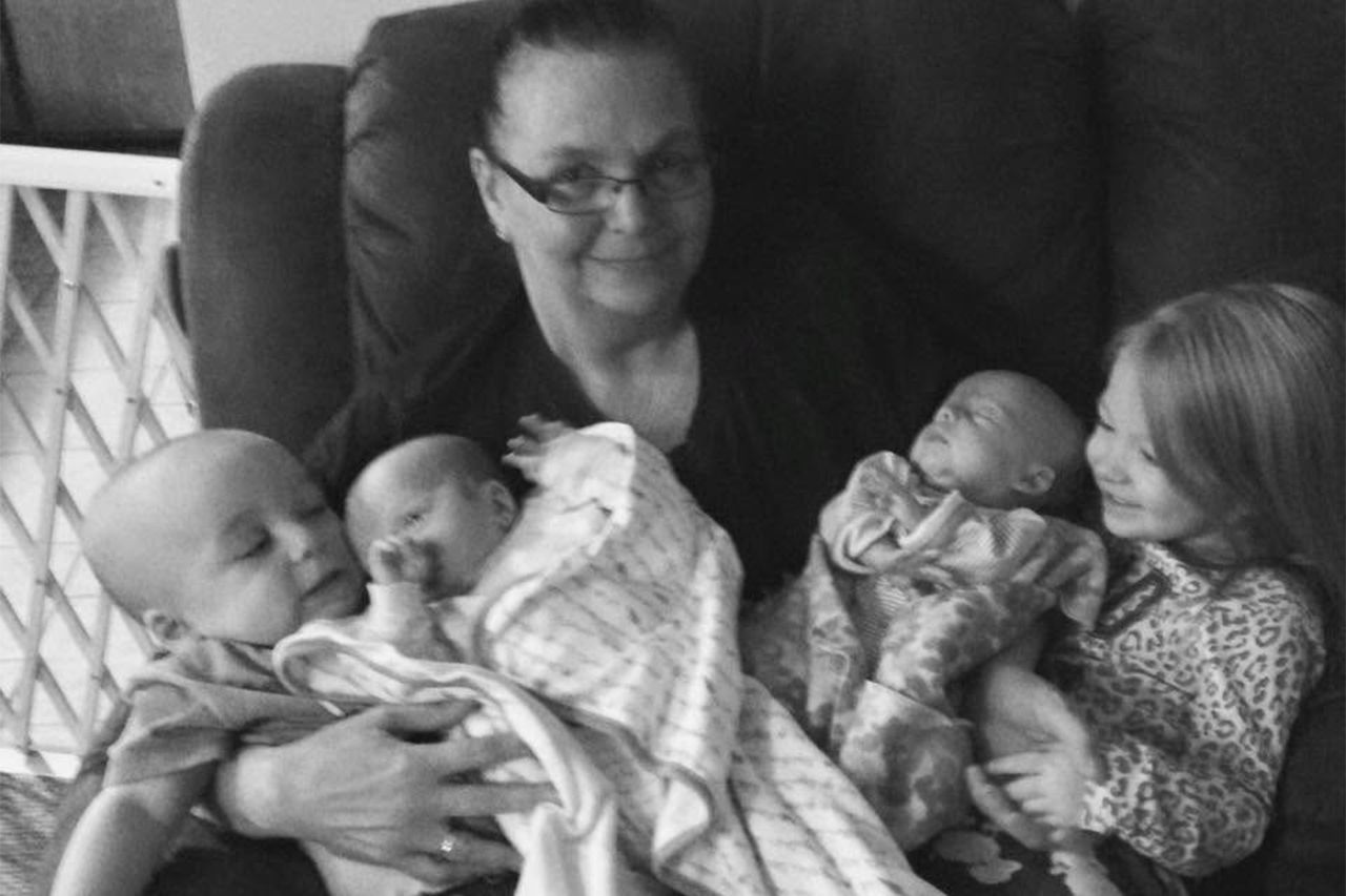 Amy Steadman with Harper Harmon, Hudson Harmon and twins Gavin and Gracelyn. Credit: Amy Steadman/Facebook