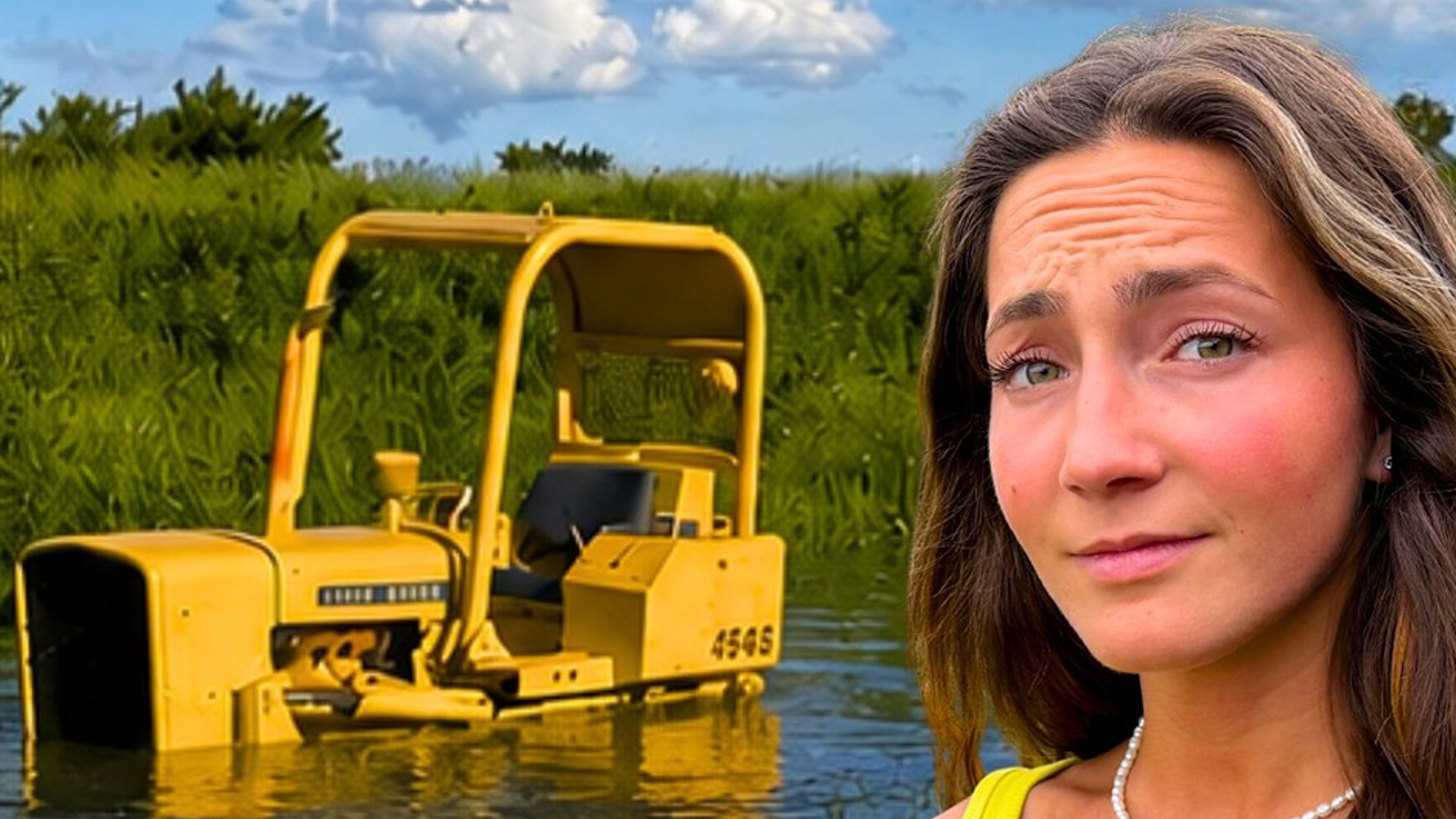 Saving an abandoned dozer from a pond