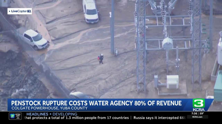 Yuba Water Agency revenue drops 80% after Colgate Powerhouse pipe rupture