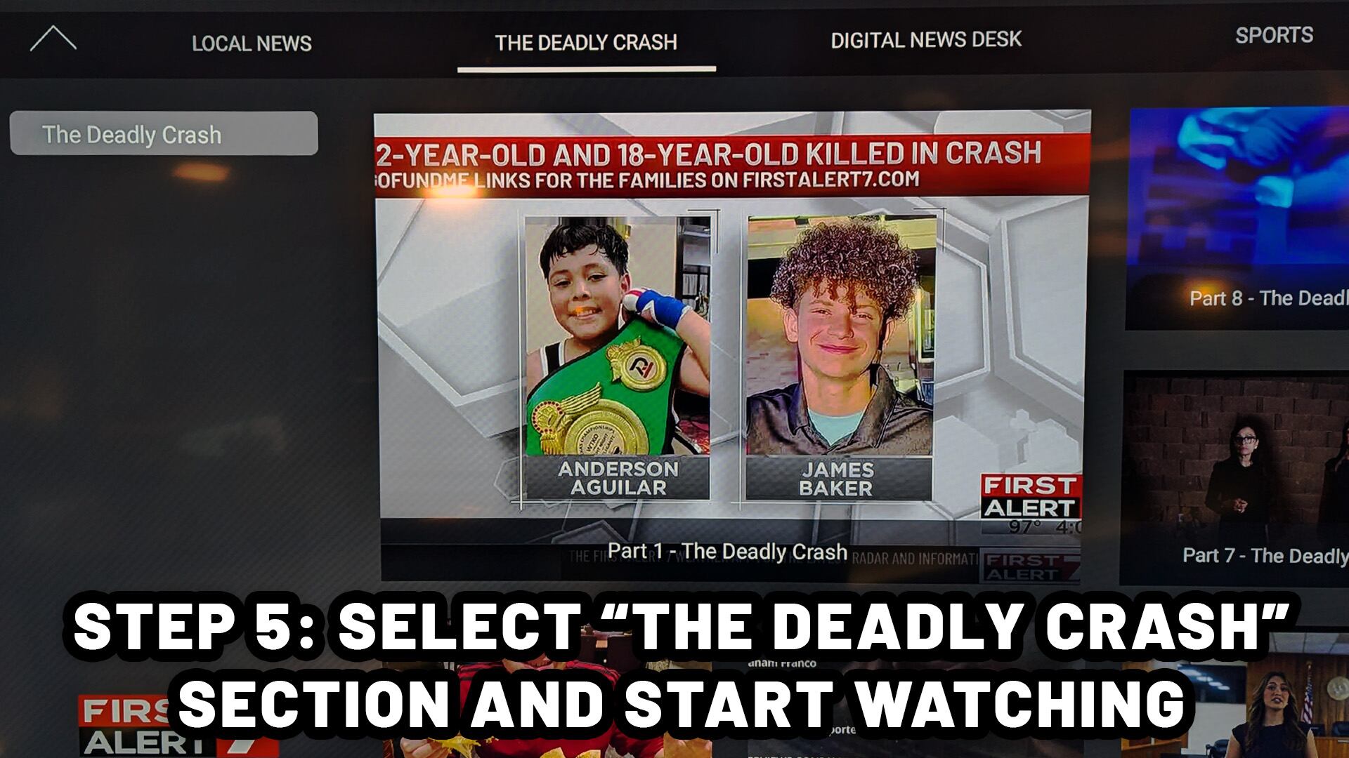 The Deadly Crash documentary now available on First Alert 7 app for ...
