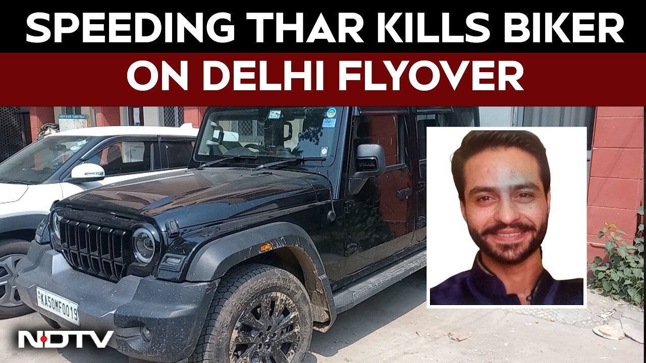 Delhi accident news | Speeding Thar runs over biker, police register ...