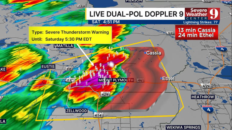 Weather warnings issued as strong storms move through Central Florida